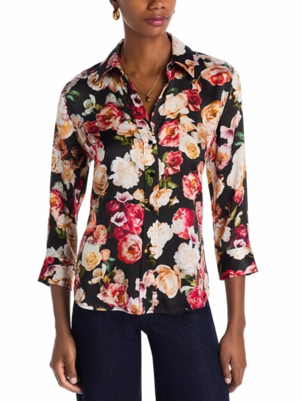 L'AGENCE Dani Silk Blouse Size Medium-MSRP $380